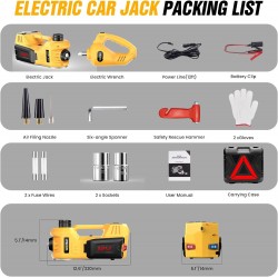 ‎TaskStar Electric Car Jack Kit,5 Ton 12V Car Jack Hydraulic with Electric Impact Wrench and Tire Inflator Pump,Portable Car Jack Kit for SUV MPV Sedan Truck Change Tires Garage Repair