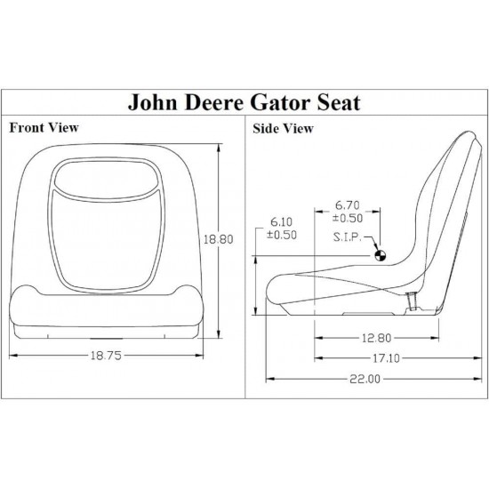 Yellow High Back Seat Fits John Deere LX172 LX173 LX176 LX178 LX186 LX188 AM115813