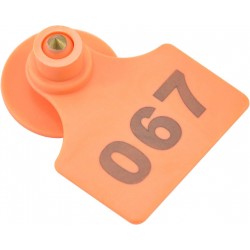 1000 Sets Numbered Plastic Livestock Ear Tags for Cattle Pigs Calf Goat Hogs Animal Identification TPU Earring Tagger with 1 pcs Pliers Applicator, Orange