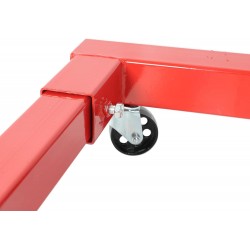 Auto Repair Rebuild Steel Engine Stand Folding Motor Hoist Dolly Mover Jack with 360 Degree Rotating Head, 1250 LB Capacity, Red