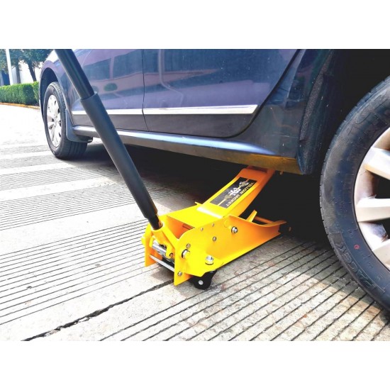 3 Ton Low Profile Hydraulic Floor Jack with 3 Ton Double Locking Jack Stands