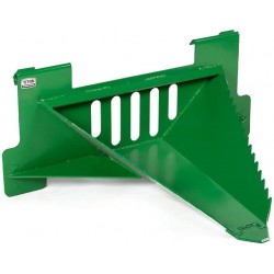 Economy Series Stump Bucket Tree Scoop V2, Fits John Deere Hook and Pin, HD Serrated Leading Edge, Ideal for Ripping Roots & Removing Smaller Tree Stumps, Light Construction