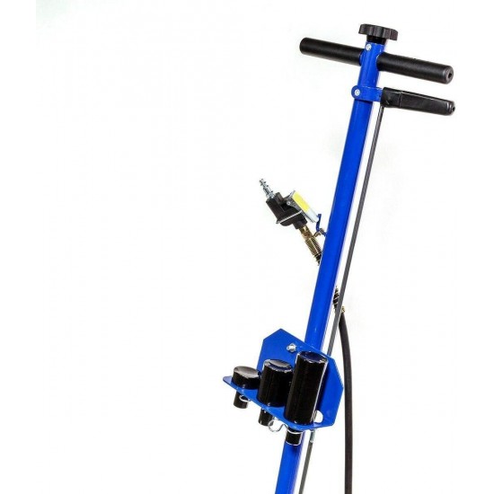 22 Ton Hydraulic Floor Jack Air-Operated Axle Bottle Jack with (4) Extension Saddle Set Built-in Wheels, Blue