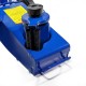 22 Ton Hydraulic Floor Jack Air-Operated Axle Bottle Jack with (4) Extension Saddle Set Built-in Wheels, Blue