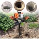 62CC Auger Post Hole Digger, 2 Stroke Gas Powered Earth Post Hole Digger with 3 Auger Drill Bits(5 & 6 & 8) + 3 Extension Rods for Farm Garden Plant