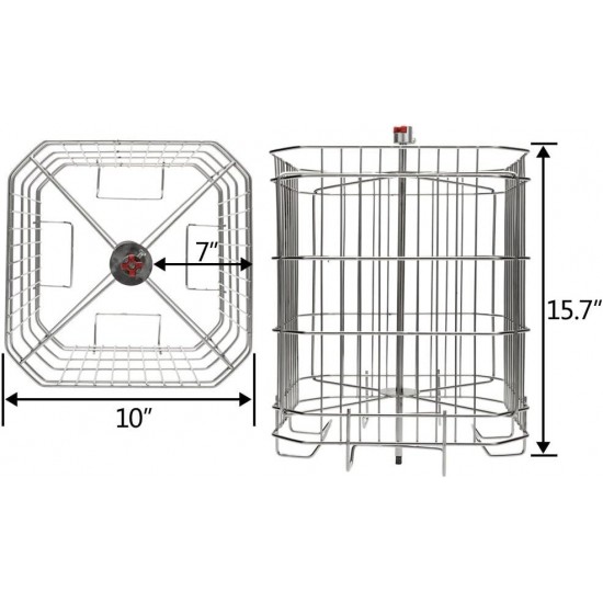 Upgraded Electric 4 Frame Honey Extractor, Stainless Steel Honeycomb Spinner Drum with Adjustable Height Stands, Beekeeping Pro Apiary Centrifuge Equipment