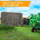 49 Tractor Hay Spear & Skid Steer Loader 3000lbs Quick Attach for Bobcat Tractors with 2pcs 17 Stabilizer Spears Spike Fork Tine Attachment