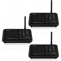 Wuloo Intercoms Wireless System for Home 5280 Feet Range 10 Channel 3 Code