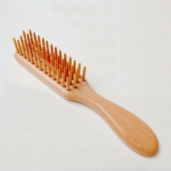 Japanese Satsuma Boxwood Hair Brush (4 Rows Large)