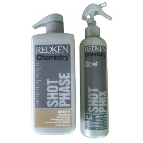 Redken Chemistry Shot Phase All Soft Treatment and 5.5 Shot Phix Duo