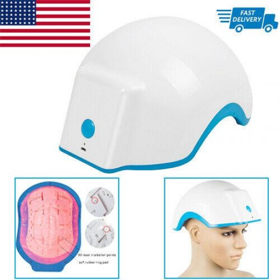 80 Points Hair Loss Regrowth Growth Treatment Cap Helmet Therapy Massage Device