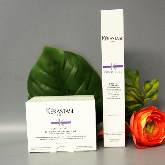 KERASTASE CONCENTRE [H.A] ULTRA-VIOLET 10 X 12ml + Booster Cicafibre 120ml