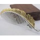 Pure S999 Sterling Silver Comb Fine Woman's Gold Unique Leaf Comb 130mmL Gift