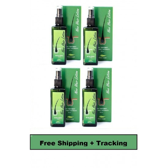 4x Neo Hair Lotion Green Wealth Growth Root Hair Loss Sideburns Treatment 120ml.