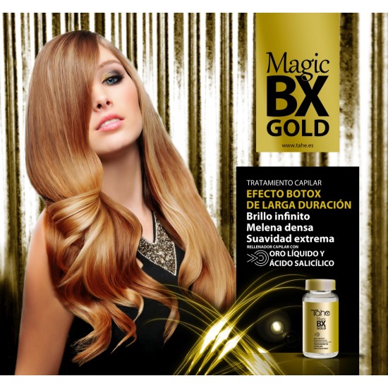 Tahe Magic Bx Golden Kit - Step 2 (12 Ampoules 0,3 oz c/u) Intensive Hair Care