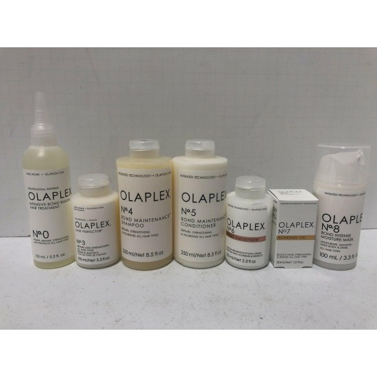 OLAPLEX No 0, 3, 4, 5, 6, 7, & 8 SET SZ 1oz ~ 8.5oz 100% Authentic & Sealed NEW