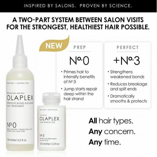 Olaplex No. 0 & No. 3, 3.3 oz Intensive Bond Building Hair Treatments