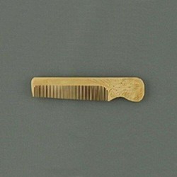 Japanese Satsuma Boxwood Comb with Carving for Men