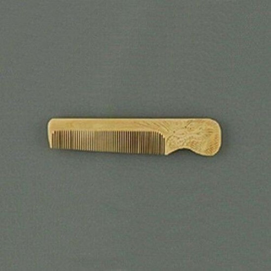 Japanese Satsuma Boxwood Comb with Carving for Men