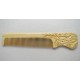 Japanese Satsuma Boxwood Comb with Carving for Men