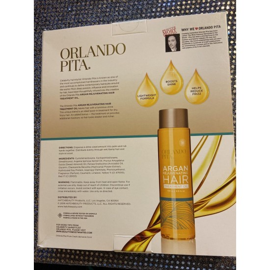 Orlando Pita Argan Rejuvenating Hair  Treatment Oil New in Box Large sz 4.5 oz