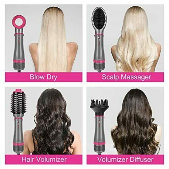 Hair Dryer Brush Set, IG INGLAM 4 in 1 Blowout Brush, Negative Ion Detachable Ha