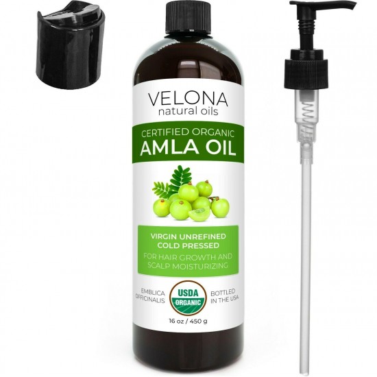 Velona Amla Oil USDA Certified Organic 2oz-7lb Virgin Unrefined Hair Growth