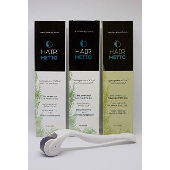 Hairmetto Hair Restoration Kit for Hair Loss & Hair Regrowth, Roller Included