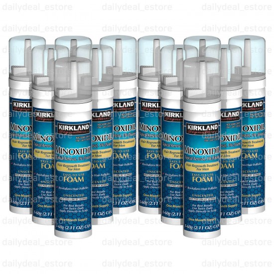 [NEW] Kirkland Minoxidil Foam 5% Hair Regrowth Treatment Men 12 Months