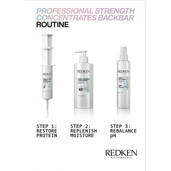 Redken Acidic Concentrate treatment Protein3.4oz, Moisture16.9oz &PH Sealer8.5oz