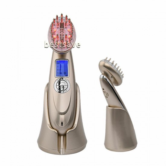 LLLT  Hair Growth  Regrowth  Laser Light Photon EMS RF Massage Comb Brush Device