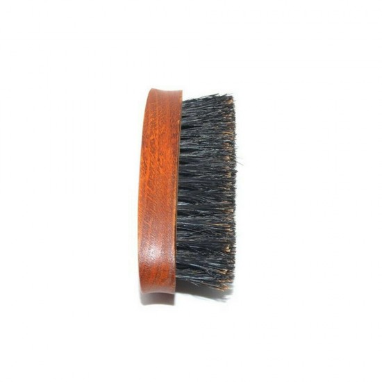 Customize Logo-Red Wood boar bristle beard brush Mini Moustach Brush Pocket Comb