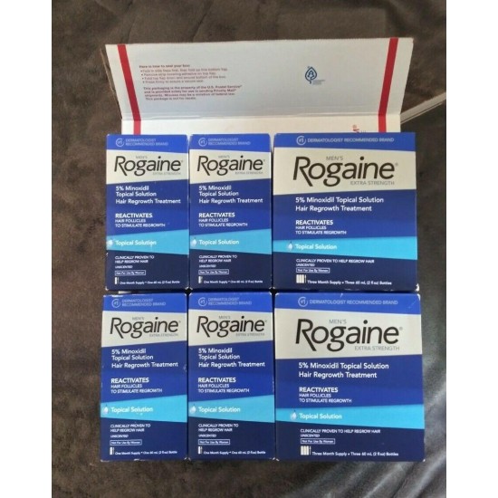 Lot of Men’s Rogaine Extra Strength Topical Solution 5% Minoxidil 10 Months Sply