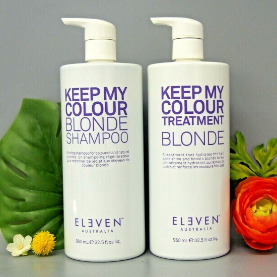 Eleven Australia KEEP MY COLOUR Blonde Shampoo & Treatment COLOR 960ml /32.5oz