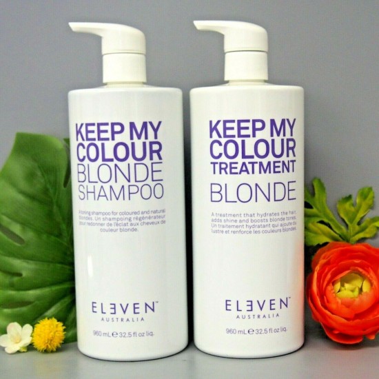 Eleven Australia KEEP MY COLOUR Blonde Shampoo & Treatment COLOR 960ml /32.5oz