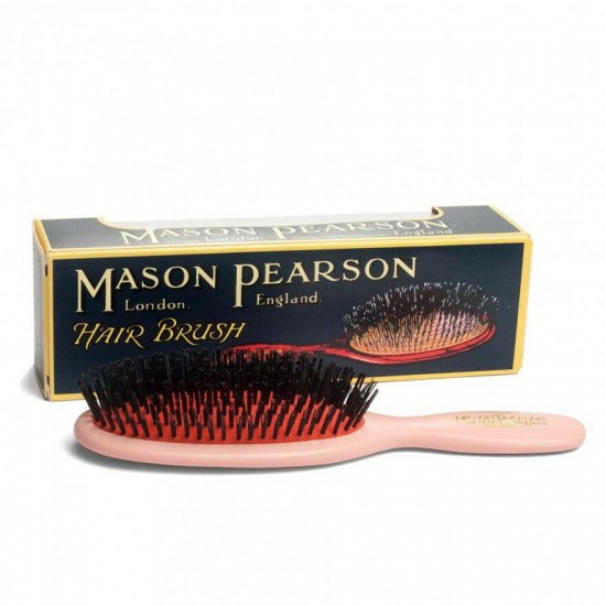 Mason Pearson B3 Handy Pure Bristles Hairbrush - Pink - Made in England