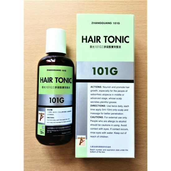 3 bottles Original 101G Hair Tonic for HAIR LOSS Alopecia 120ml/bottle