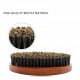 Customized LOGO-Wood Handle Beard Brush Hair Mustache Brush for Men Face Care