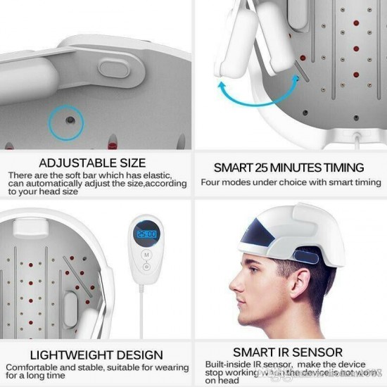 Laser 650nm Diodes Helmet Cap Hair Loss Therapy Machine for hair growth