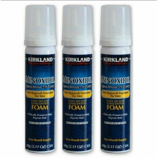 Kirkland Signature Minoxidil 5% Foam Hair Loss Regrowth Treatment