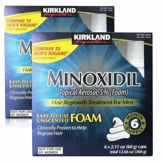 Kirkland Signature Minoxidil 5% Foam Hair Loss Regrowth Treatment