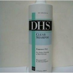 DHS Clear Shampoo Daily Hair & Scalp Cleaning Fragrance Free 16 oz (Pack of 12)