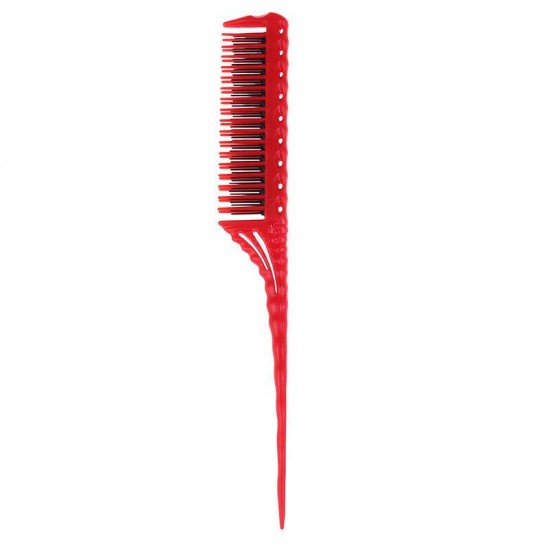 3-Row Teeth Teasing Comb Detangling Brush Comb Back Coming Hairdressing Comb HB