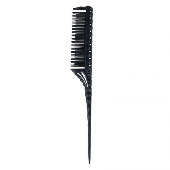 3-Row Teeth Teasing Comb Detangling Brush Comb Back Coming Hairdressing Comb HB