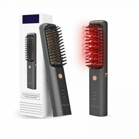 Hair Straightener Brush 3-1 Multifunctional Heating Comb Cordless Electric Beard