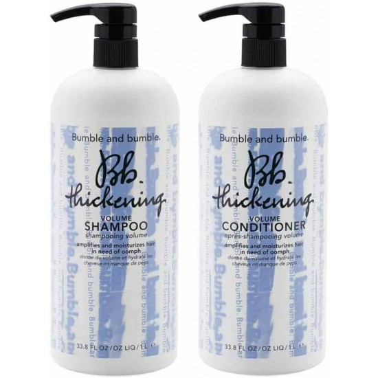 Bumble & Bumble Thickening Volume Shampoo & Conditioner 33.8oz/1Liter DUO **NEW*