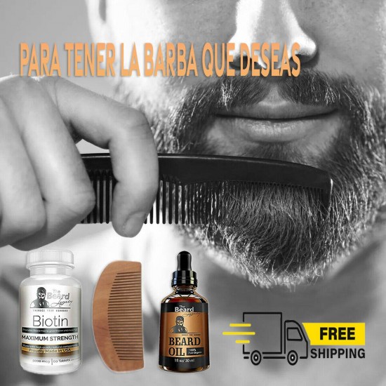 MEJOR TRATAMIENTO PARA HACER CRECER LA BARBA.CRECE RAPIDO.NATURAL,, MADE USA