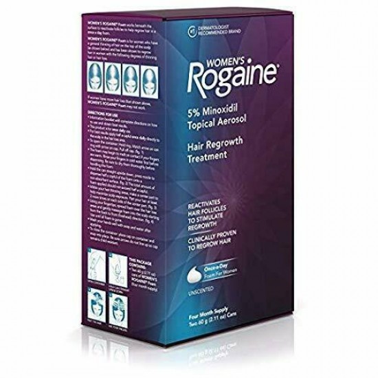 Rogaine Women's Hair Regrowth Treatment, 4 Month Supply, 2.11 oz cans, 2 ea 4pk