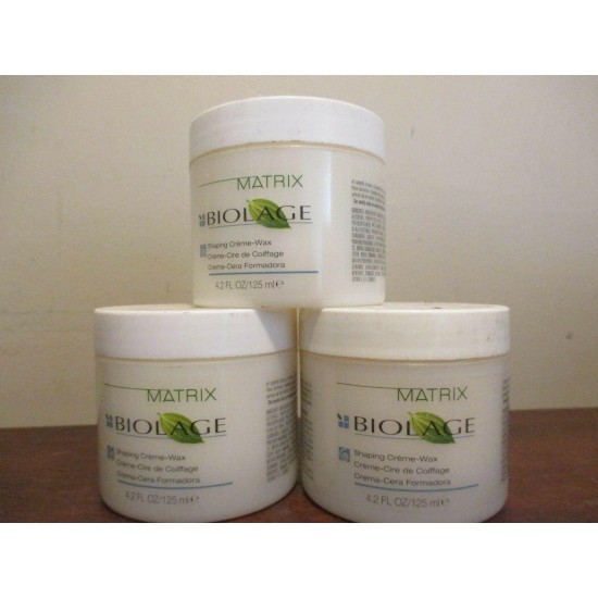 Lot of 3 Matrix Biolage shaping creme wax 4.2 Oz