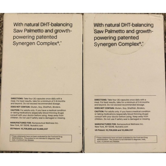 2pk Nutrafol Men Hair Growth Supplement - 120 (240 Total) Caps .  EXP 03/2023.